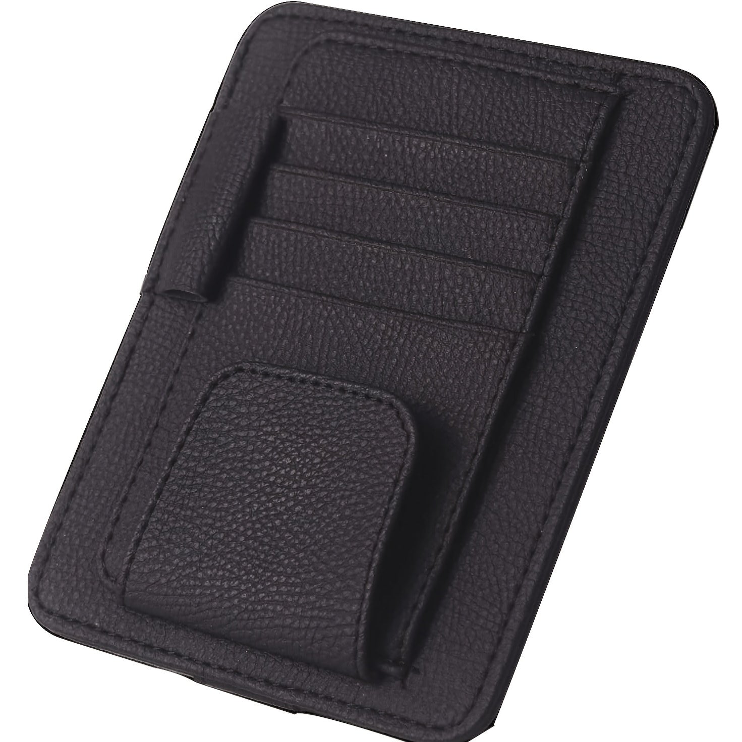 Маленький органайзер-держатель для солнцезащитных козырьков из искусственной кожи PU для грузовиков и автомобилей