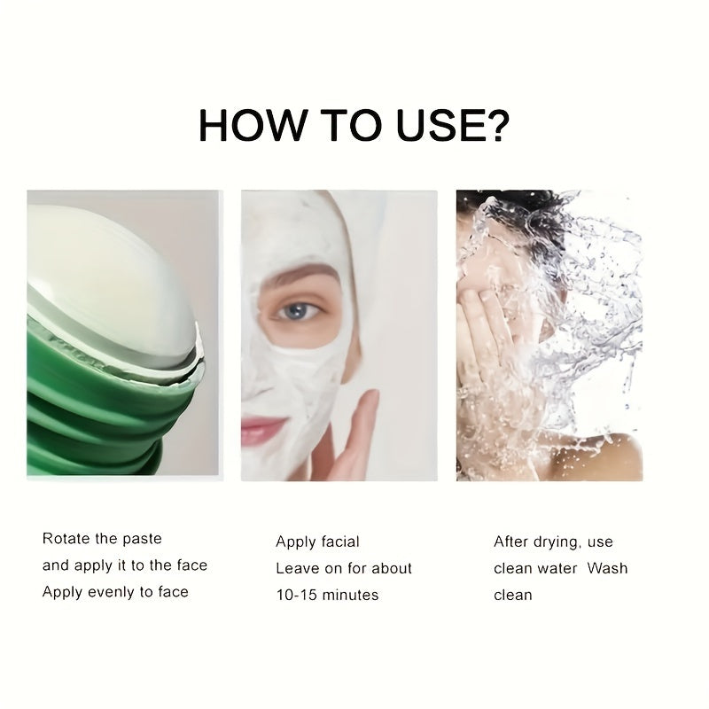 Barra de mascarilla facial de té verde 40g para limpiar los poros y rejuvenecer la piel