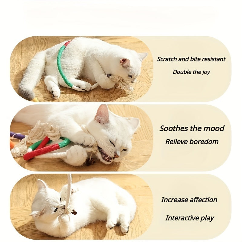 Durable Cat Toy Rope for Indoor Cats Teeth Grinding Oral Cleaning