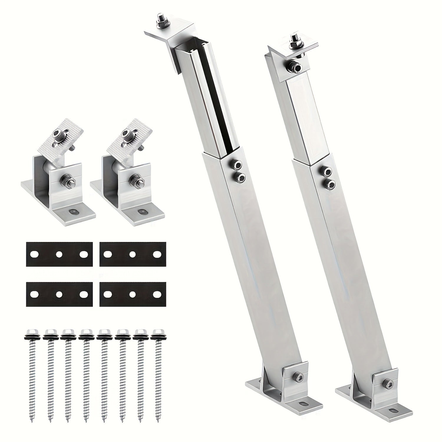 Adjustable Solar Panel Mounting Brackets for 50W-400W Flat Roofs RVs