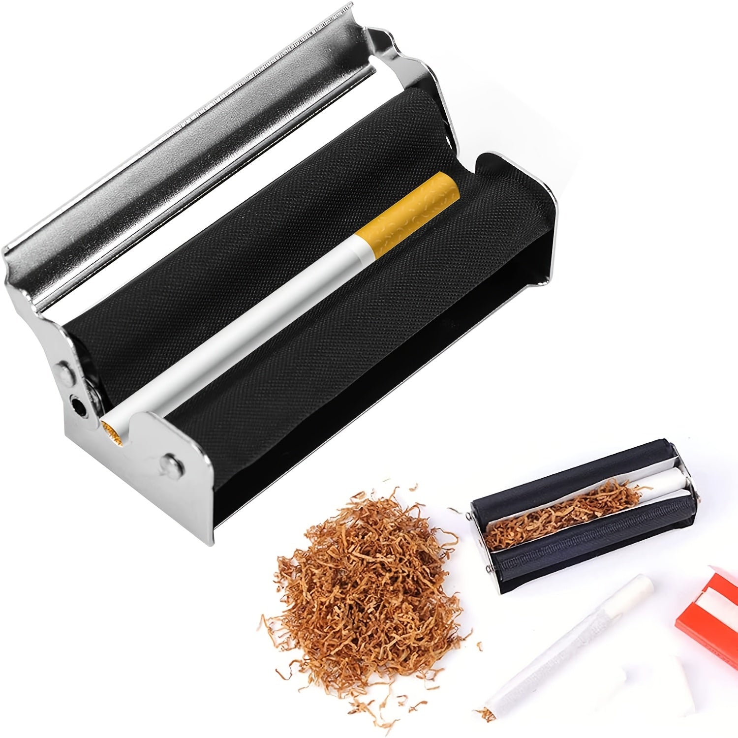 Durable Metal Cigarette Rolling Machine Black 70mm 78mm 110mm Sizes