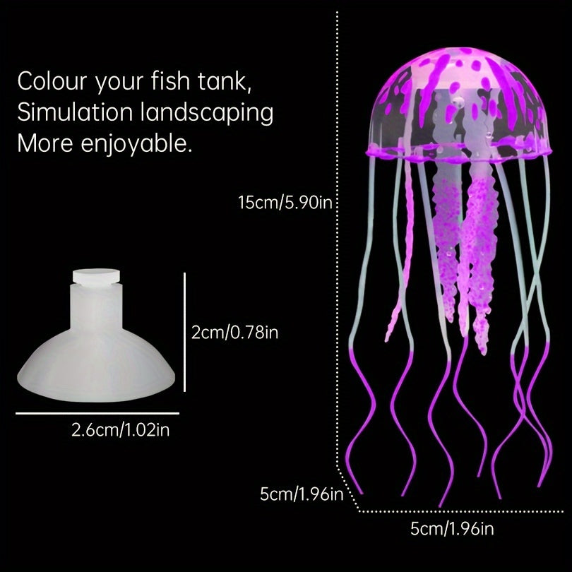 Artificial Silicone Jellyfish Aquarium Ornament for Tank Decoration