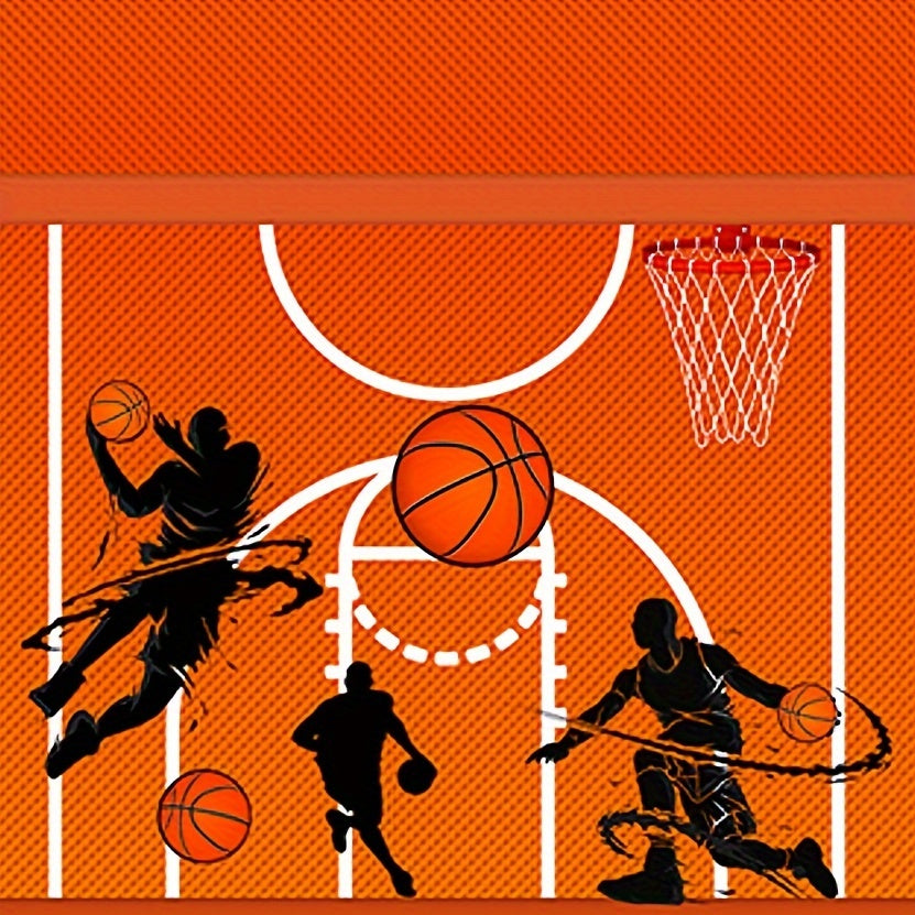 Basketball Court Design Plastic Tablecloth 129x220 cm Rectangular Sports Theme Party Decor