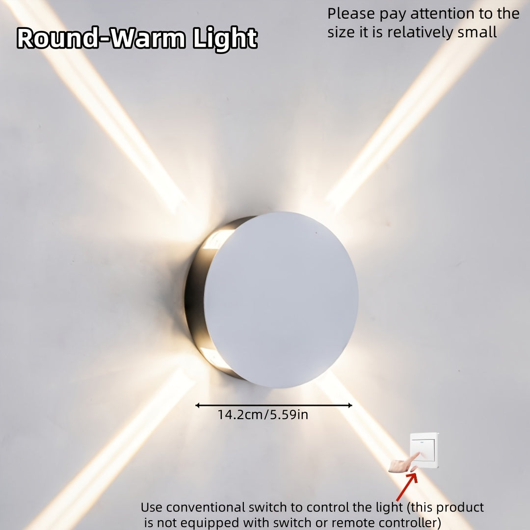 Modern Round Aluminum LED Wall Light for Living Room and KTV