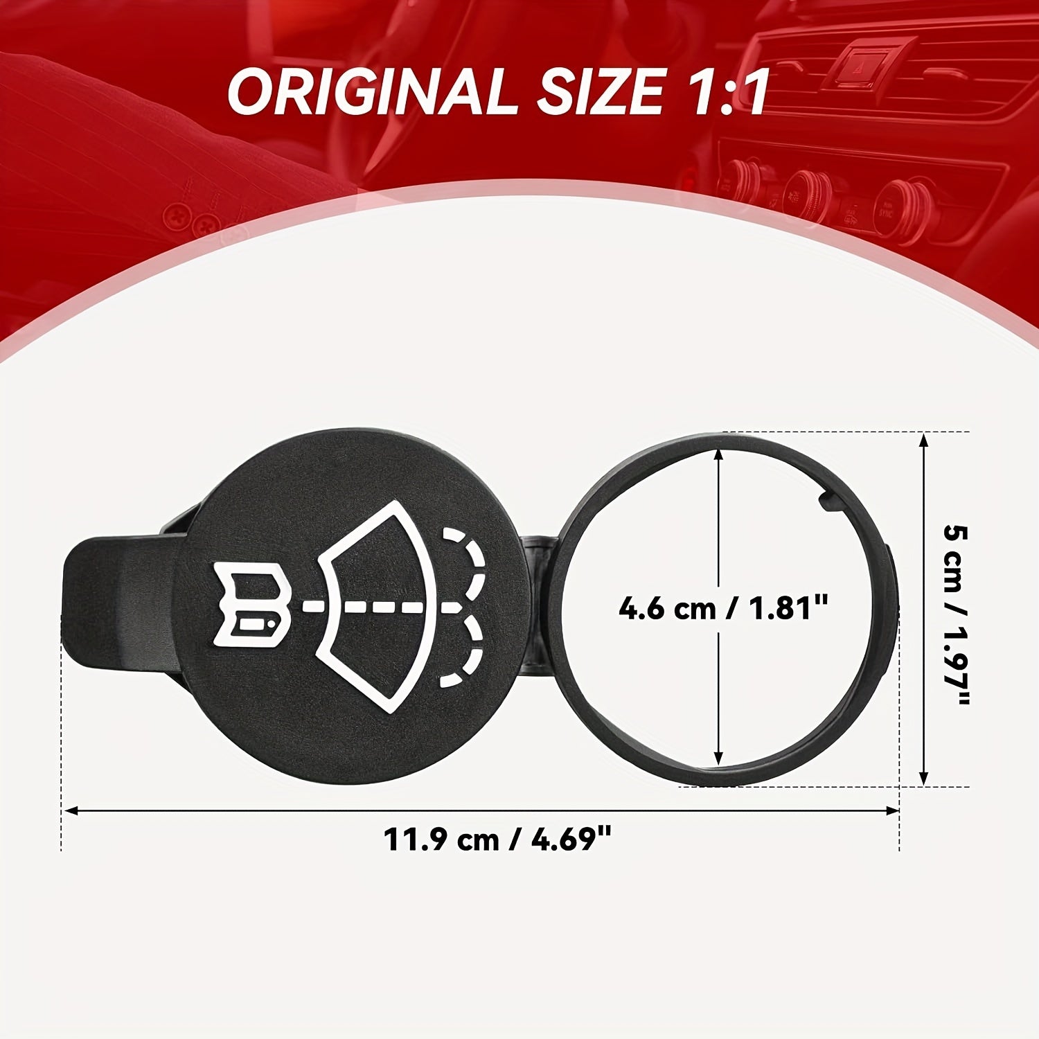 Universal avtomobil shisha oynasi yuvish suvi tankining qopqogʻi