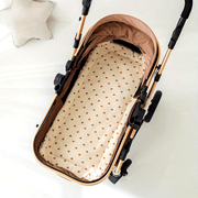 Double-Sided Beige Stroller Mat for Kids Thickened Washable with Warm Sitting Pad