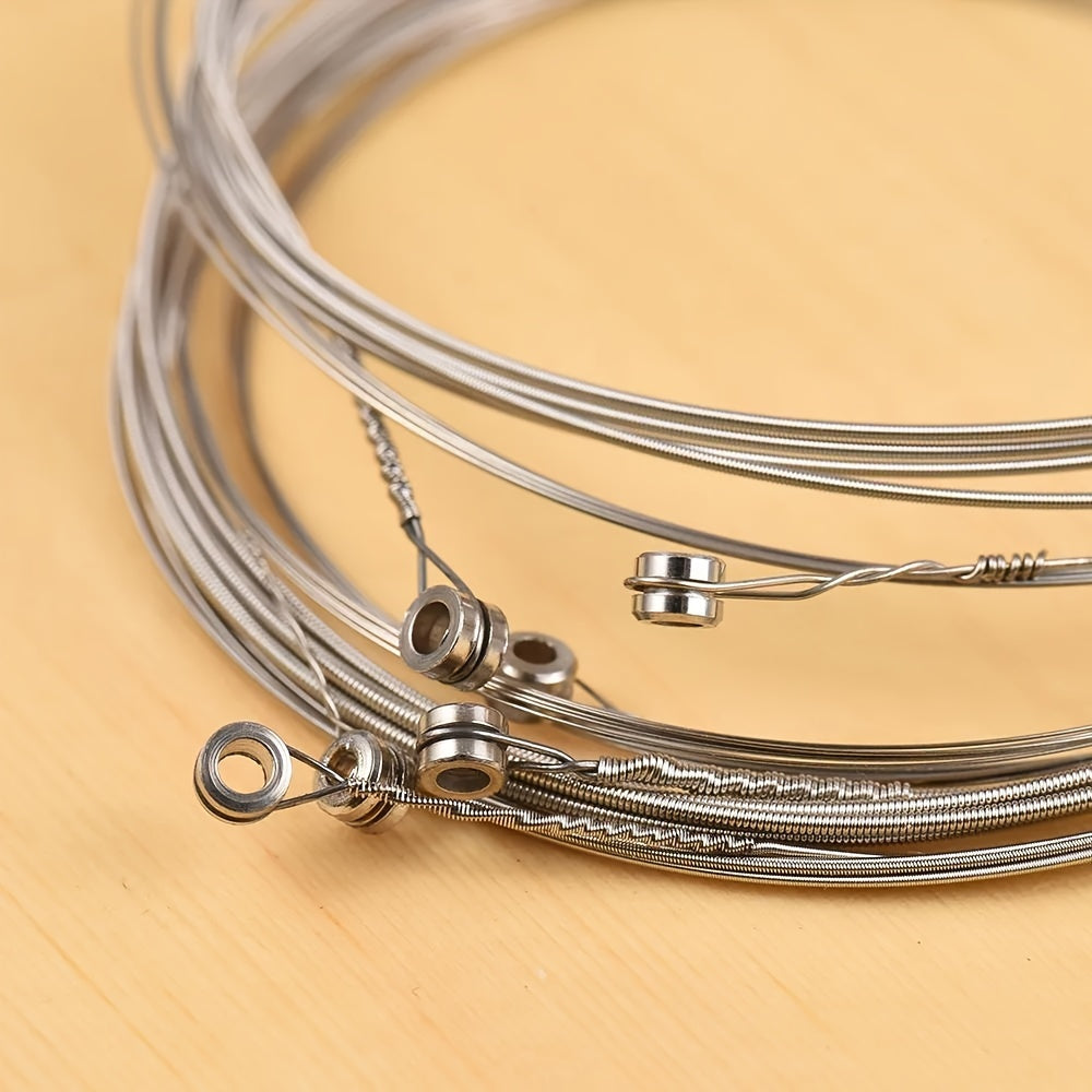 6-Piece Nickel-Plated Steel Electric Guitar Strings for Beginners and Practice