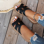 Women’s Open Toe Flat Summer Slide Sandals Lightweight Casual Shoes