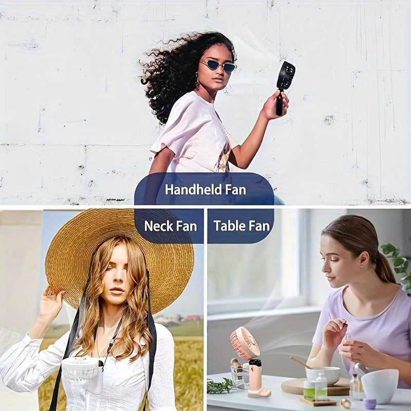 Quvvatlanadigan USB orqali zaryadlanadigan qo'l fanati, LED displey ekraniga ega va sozlanadigan asos bilan, ichki va tashqi faoliyatlar uchun ideal - ofis, yotoqxona, sayohat va lager uchun ajoyib.