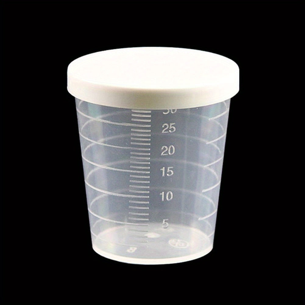 Graduated Clear Measuring Cup Set 20/30/50ml with Lid for Kitchen and Travel
