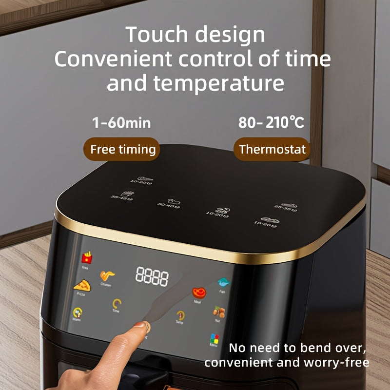 Digital oil-free rice cooker 6 preset cooking functions 10L air fryer for family camping