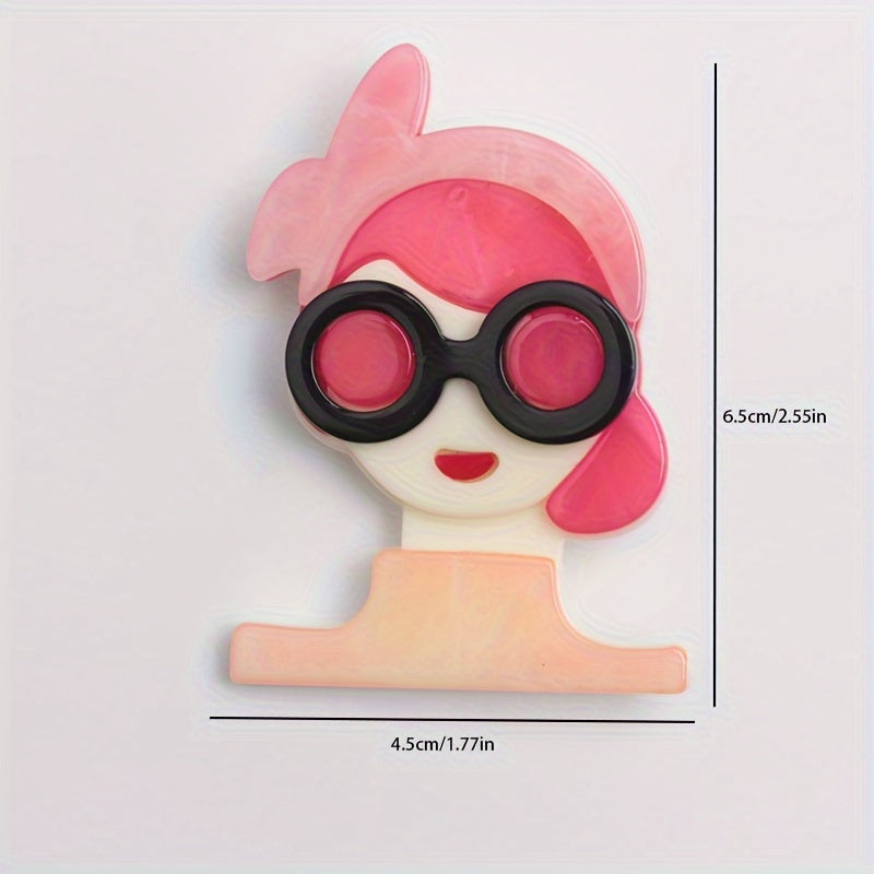 Acrylic Brooches for Women Cute Elegant Punk Fashion Accessories