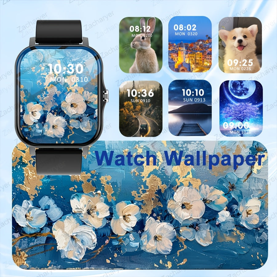 Wireless Smart Watch with Fitness Monitoring, Multi-Sport Tracker, Call Alerts, Long Battery Life, Compatible with iPhone and Android