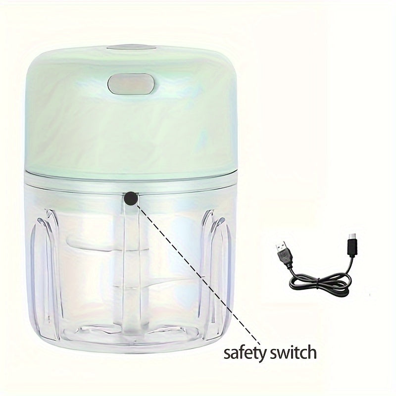 Электрическая мини-чеснокодавка, которая может измельчать имбирь и овощи, с USB мясорубкой и прочной конструкцией, емкостью 100/250 мл, идеально подходит для использования на кухне.