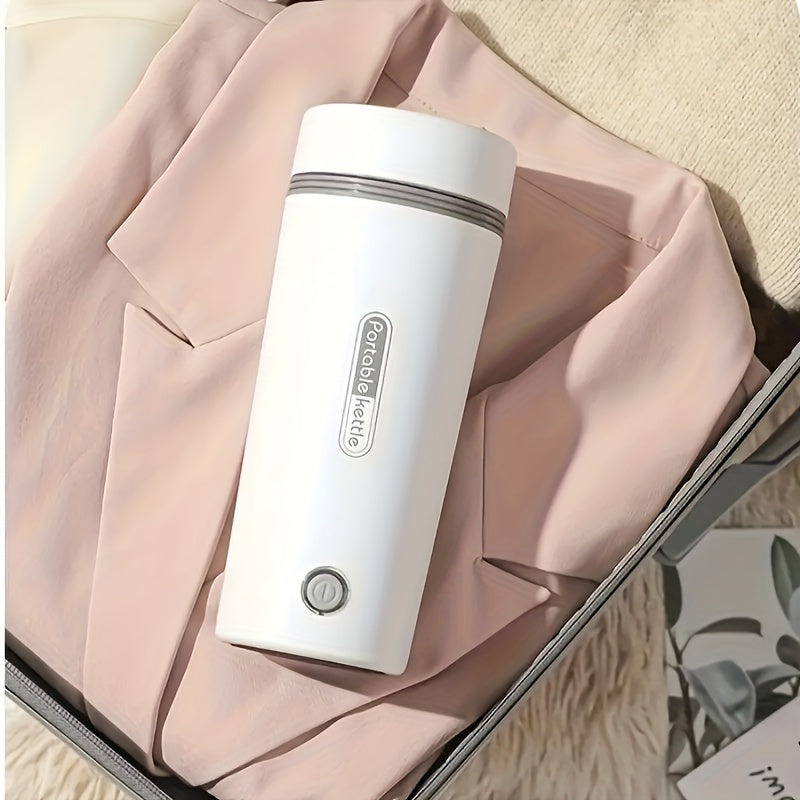 Stainless Steel 350ml Portable Electric Kettle White Leak-Proof Fast Heating Auto Shut-Off