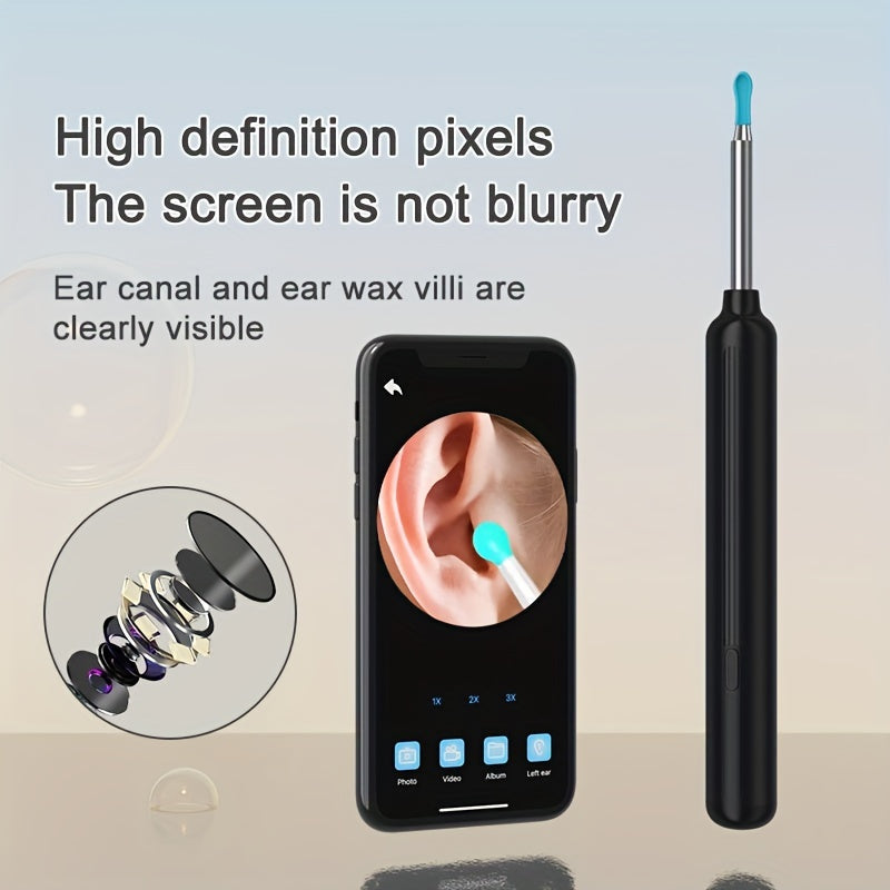 Ear Wax Removal Camera Tool with HD Visual Technology for iPhone and Android Includes 6 Ear Spoons
