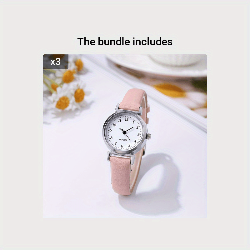 Unisex Quartz Watch Thin Strap Elegant Minimalist Gift for Students