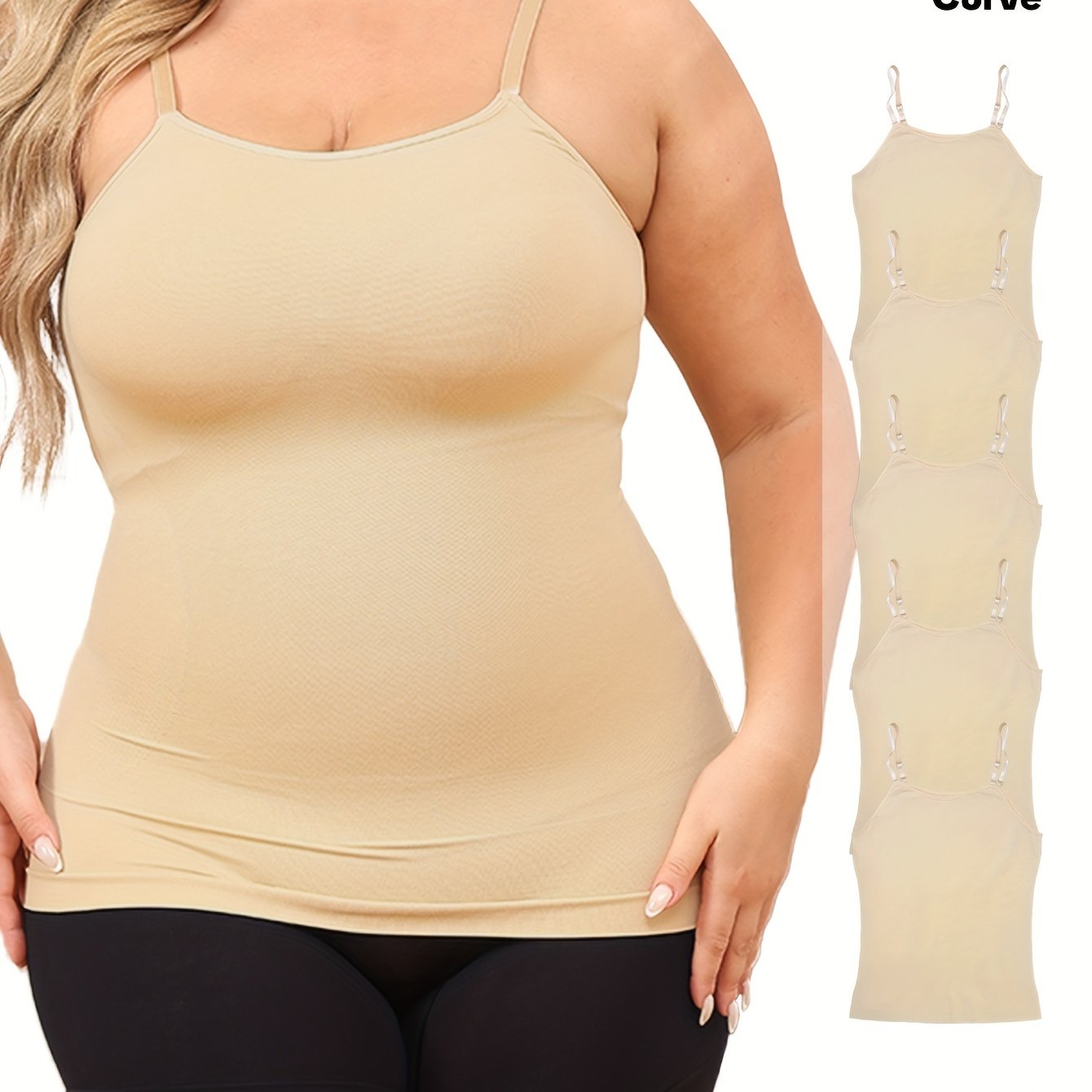 Women’s Plus Size Seamless Breathable Yoga Tank Top Pack Tummy Control