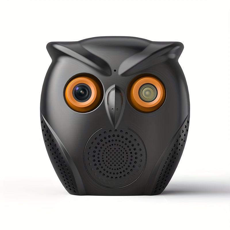 Owl-Shaped Indoor WiFi Security Camera with Night Vision 1080p HD USB Powered