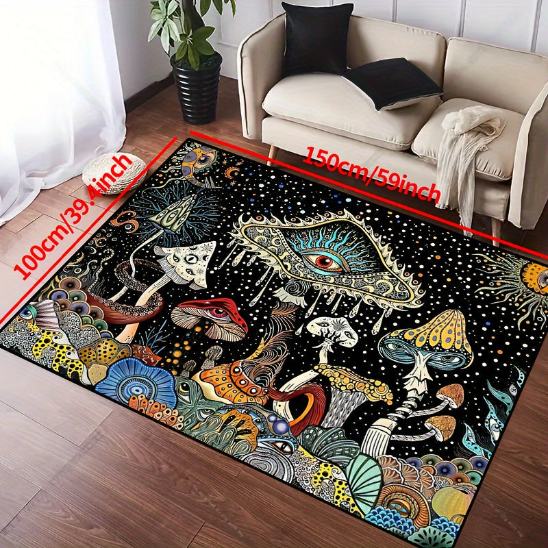 Suv o'tkazmaydigan, mashinada yuviladigan, sirg'almas polyester mato, qiziqarli kalmar va qo'ziqorin ko'zlari dizayni bilan. Yashash xonasi, yotoqxona, bolalar xonasi va ochiq joylar uchun ideal.