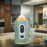 Portable USB Bottle Warmer and Sterilizer with Digital Display and Insulation Cover