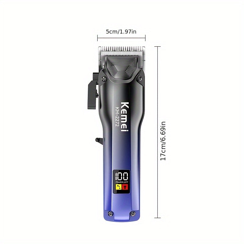 Professional Electric Hair Clipper 4-Speed Adjustable Blade USB Rechargeable
