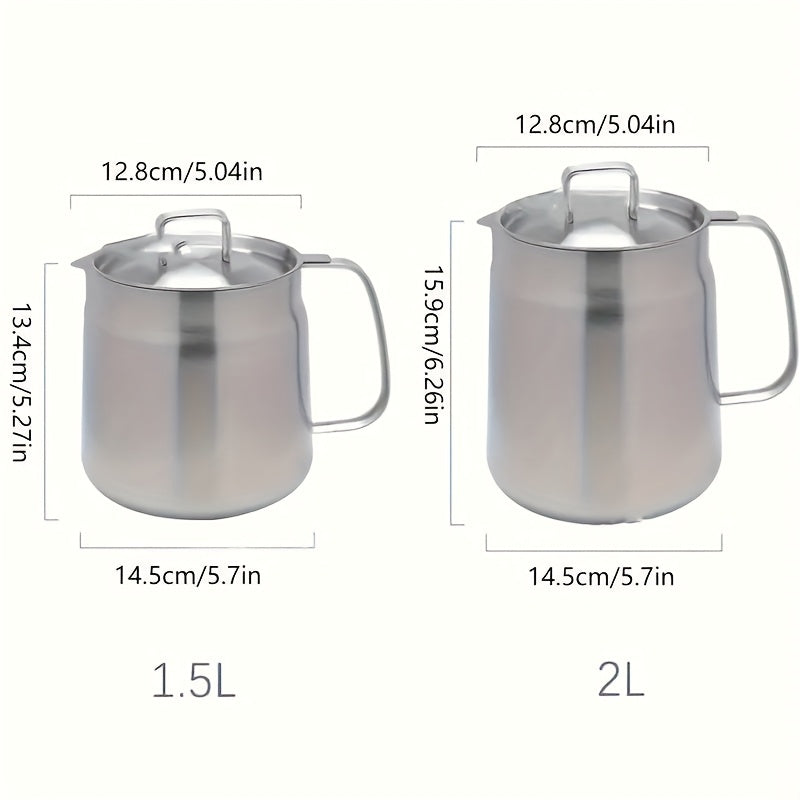 Olla de filtro de aceite de acero inoxidable con colador de malla de alta capacidad sin goteo