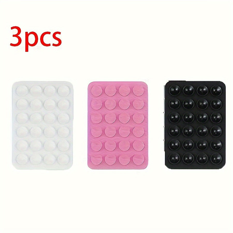 Juego de 3 soportes para teléfono con ventosas de silicona antideslizantes, soportes portátiles para manos libres