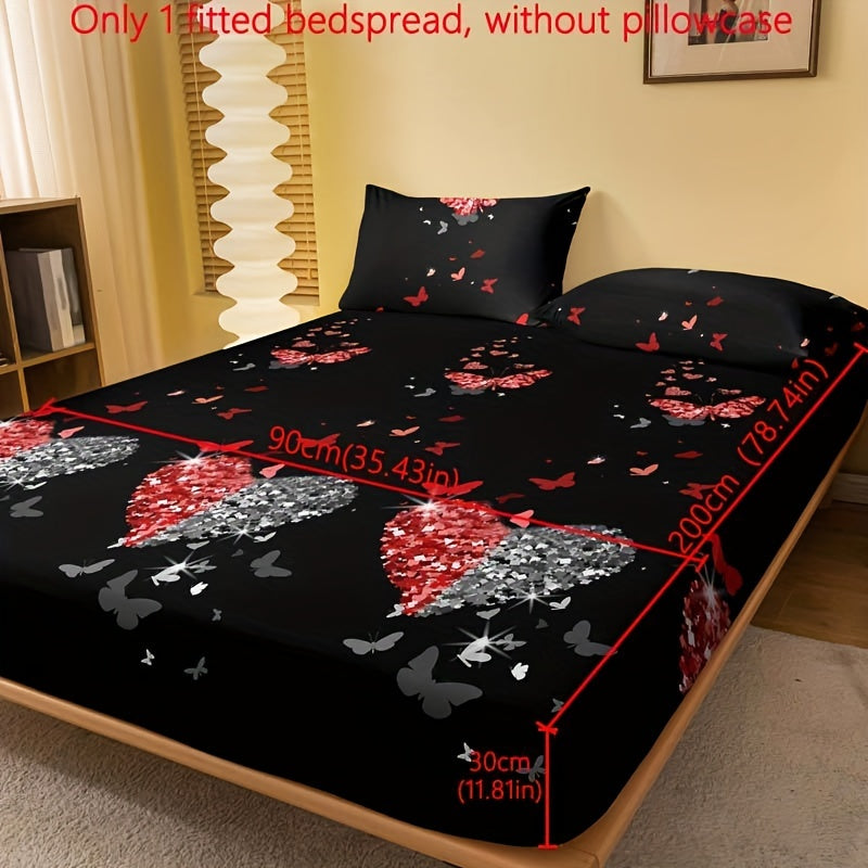 Floral Print Fitted Sheet Soft Comfortable Bedding Deep Pocket Mattress Protector