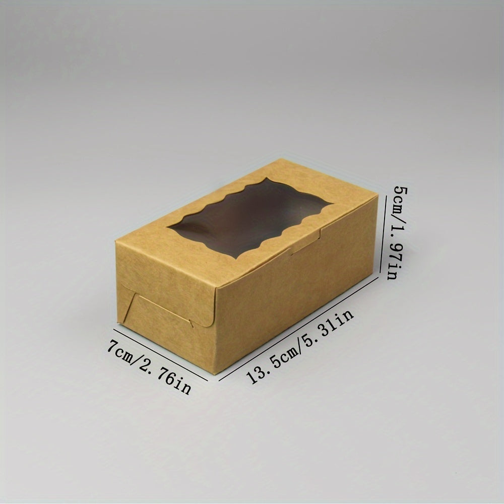 Set of 20 Clear Window Bakery Boxes for Cookies Cupcakes Bread Takeaway