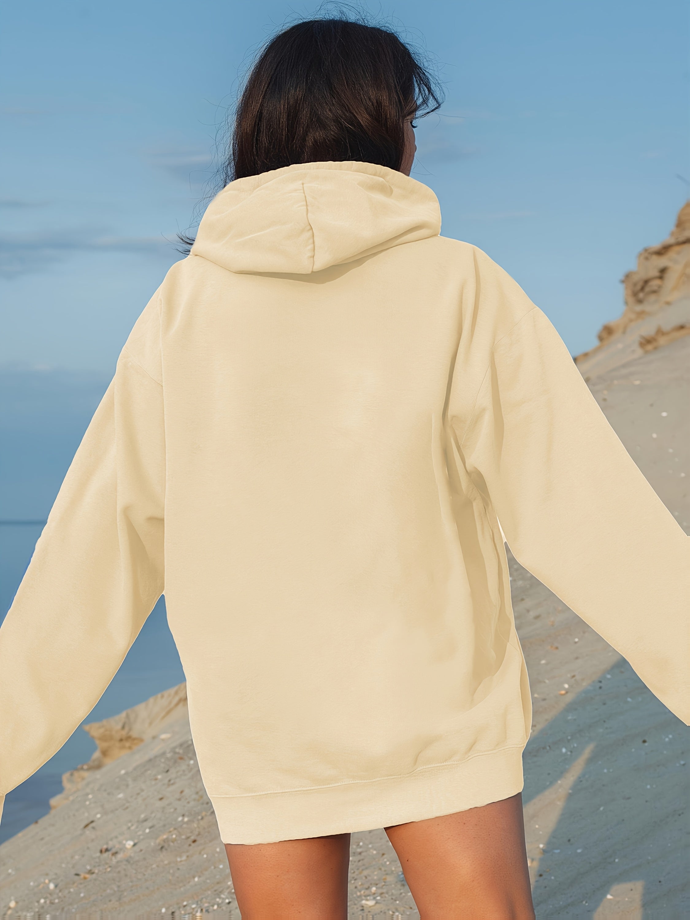 Plus Size Women's Hoodie Polyester Blend Oversized Casual Pullover with Pockets and Leopard Print