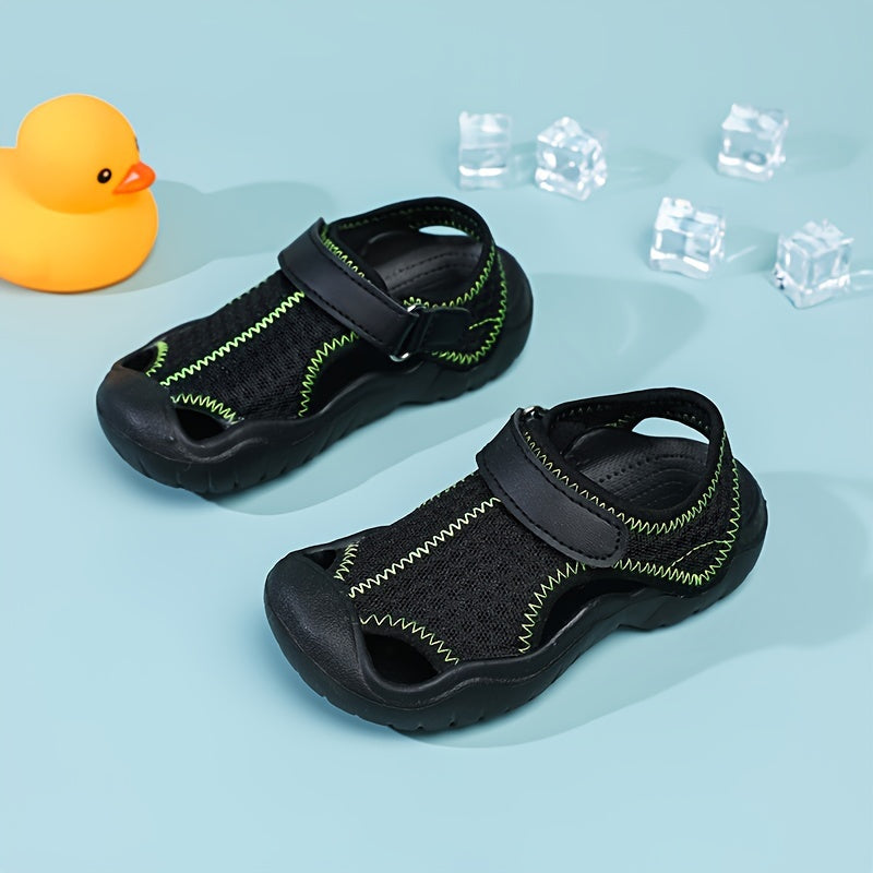 Girls Mesh Sandals Solid Color Breathable Lightweight Indoor Outdoor