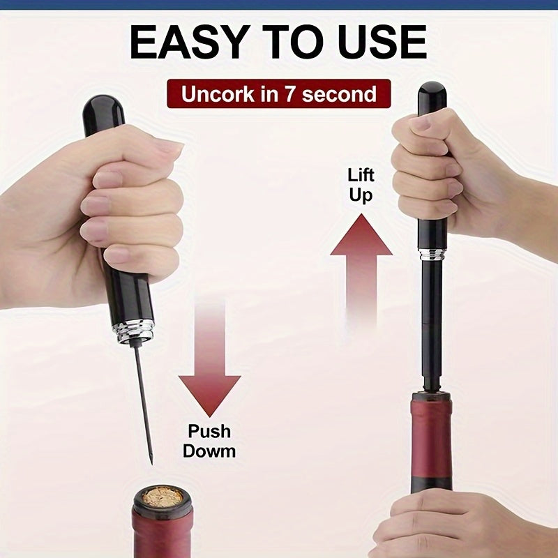 Нержавеющая сталь Винтовой открывалка для бутылок с ножом для фольги, портативный бар-инструмент для подарка, кухни, пикника