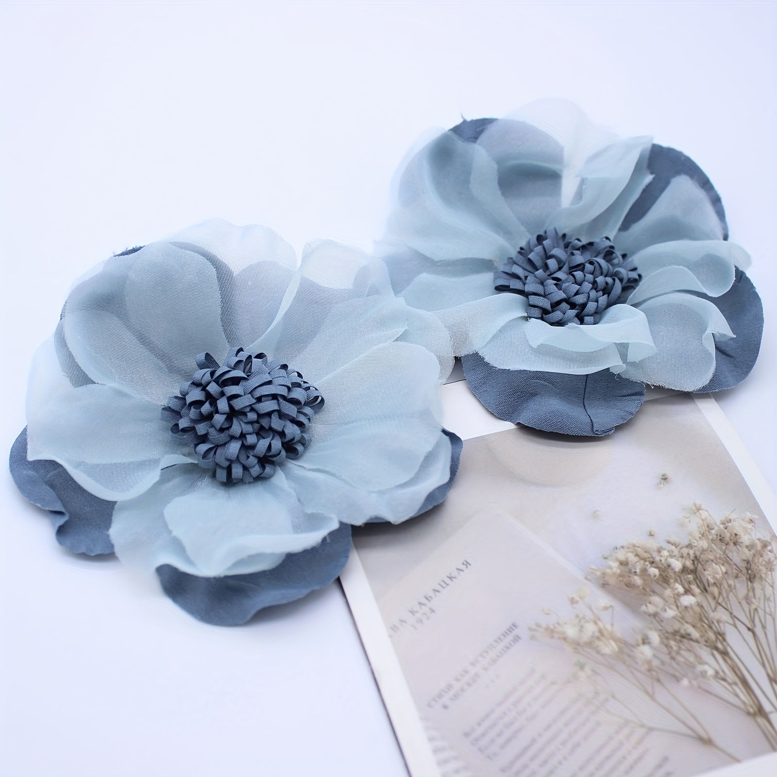 Women's Removable Floral Shoe Clips with Multi-Color Camellia Design