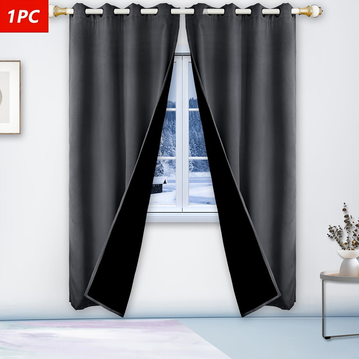 Thermal Curtains Insulated Window and Door Blockout for Winter Modern Home