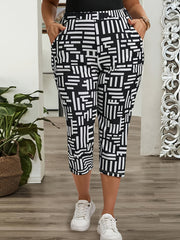 Women's Plus Size High-Waisted Casual Athletic Pants with Pockets