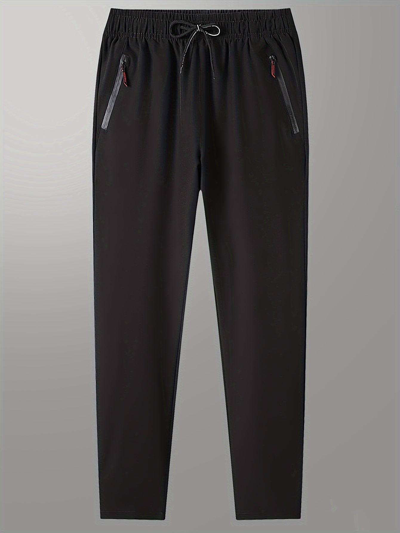 Men's Summer Casual Jogger Pants with Zipper Pocket Polyester Regular Fit