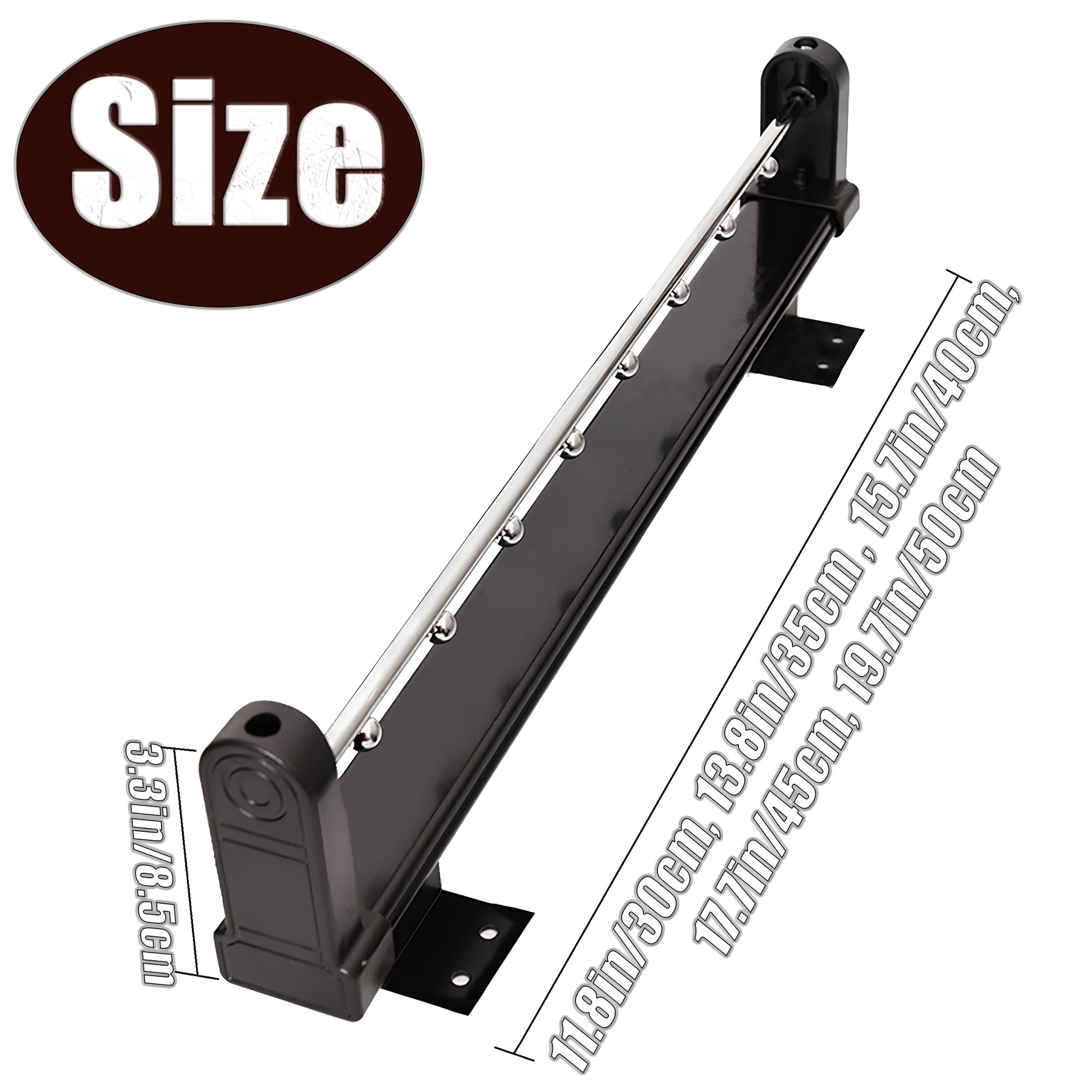 Metal Closet Organizer with Sliding Pants Rack Extendable Storage Drying Rack Hanging Rod Steel Ball Divider Space-Saving