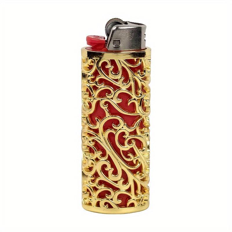 Luxury Gold Lighter Case for Men and Women Hollow Design