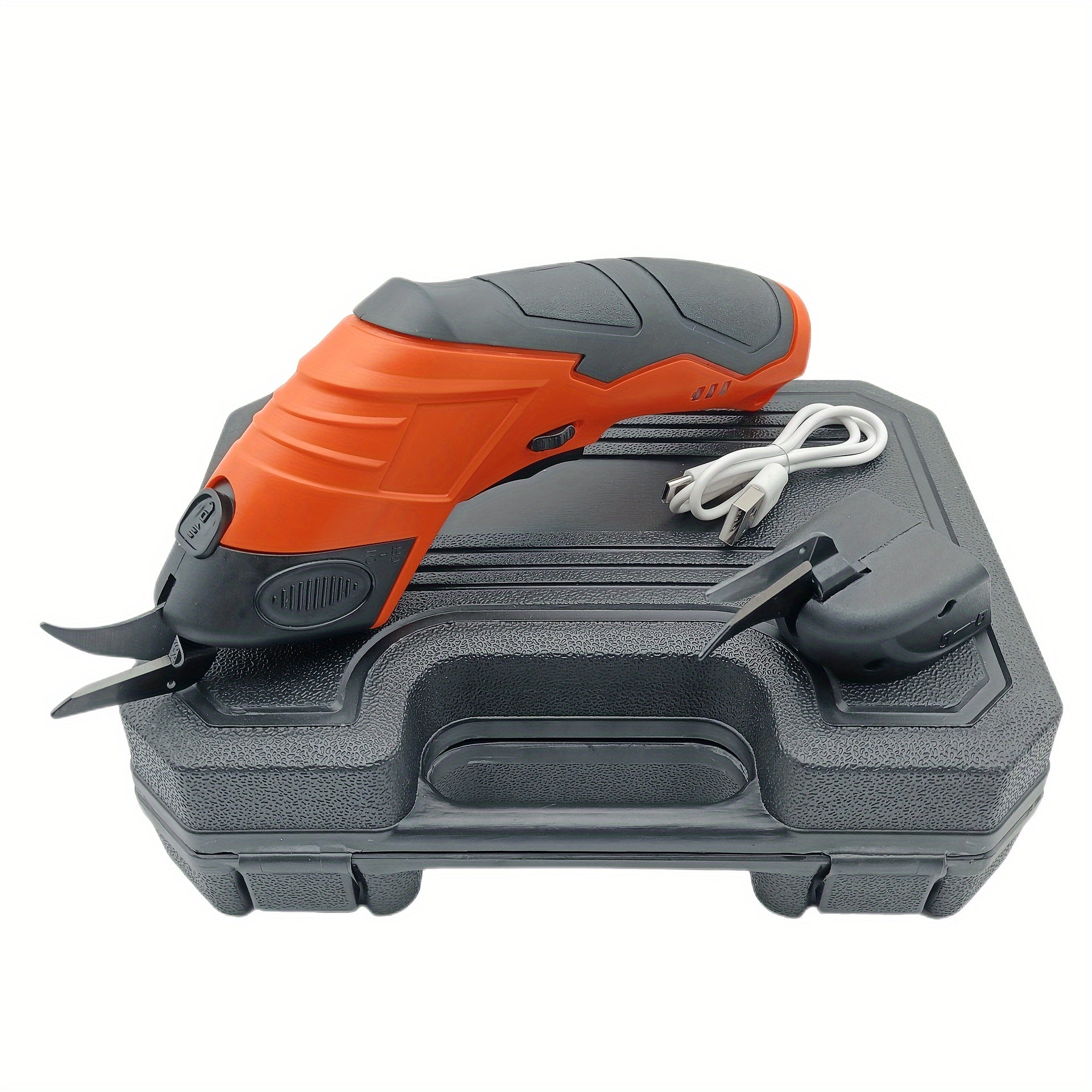 Rechargeable Electric Scissors for Fabric Leather Carpet Paper with 2 Blades