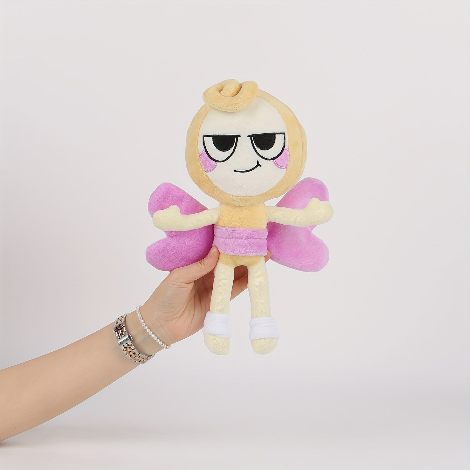 Juguete de peluche del mundo de juegos de anime para niños, muñeca de felpa en rojo y rosa brillante, regalo