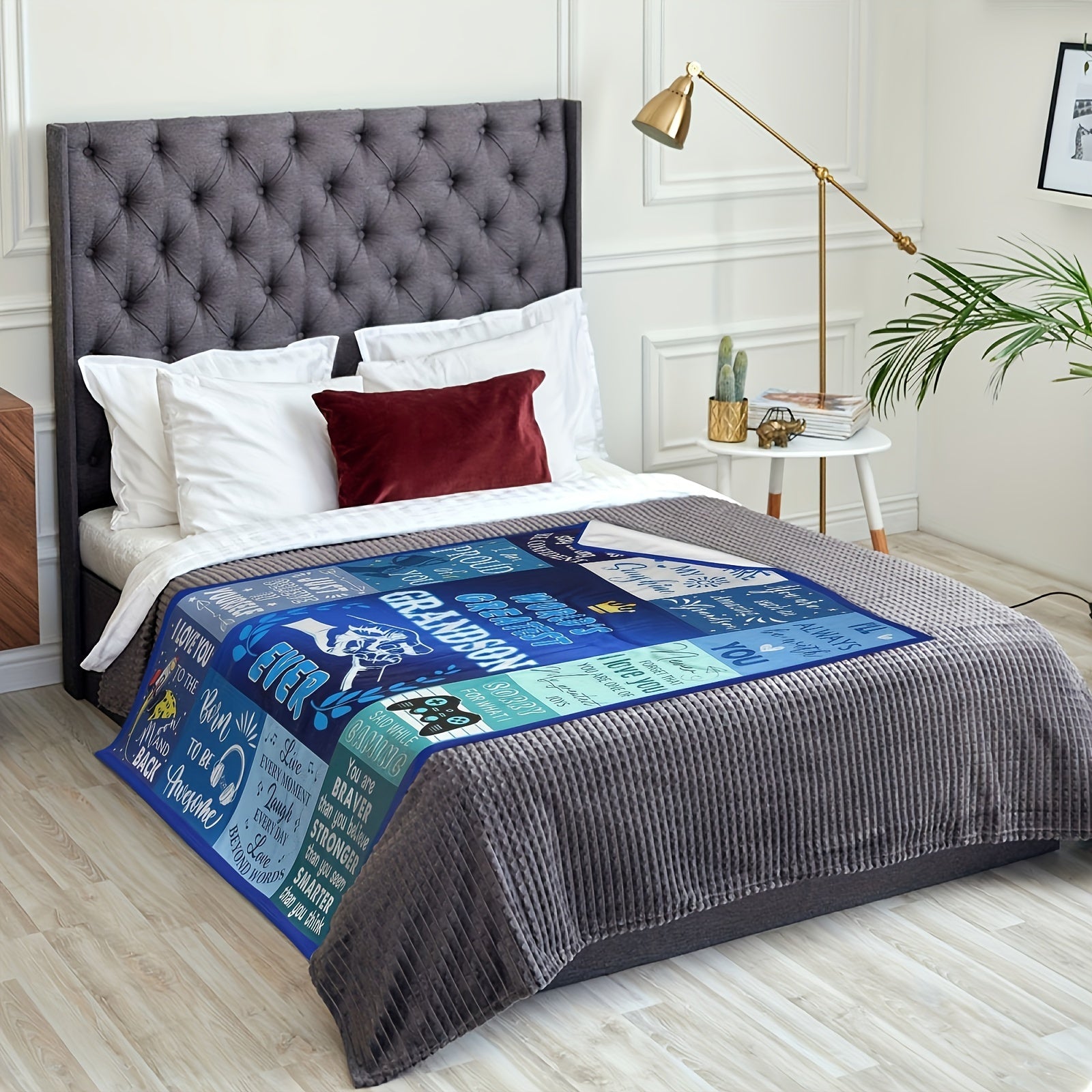 Cozy Flannel Throw Blanket for All Seasons Perfect Gift for Grandsons