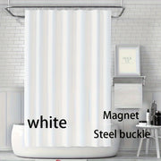 Waterproof Shower Curtain with Magnets and Hooks, Easy to Clean, Suitable for All Seasons