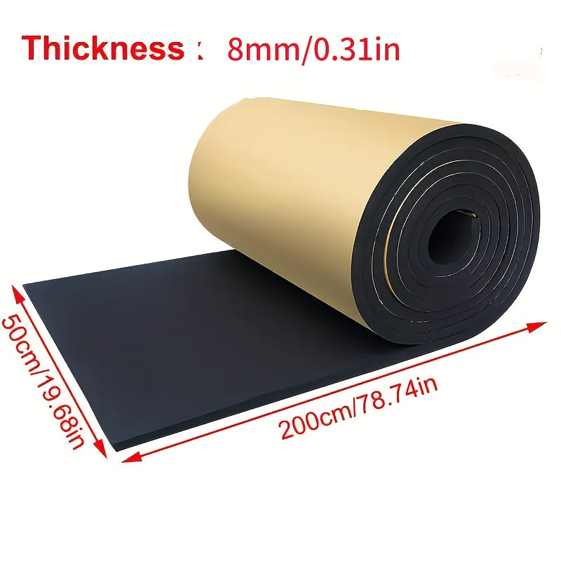 Car Engine Hood Firewall Insulation Foam Black Soundproof Heat-Resistant 5mm