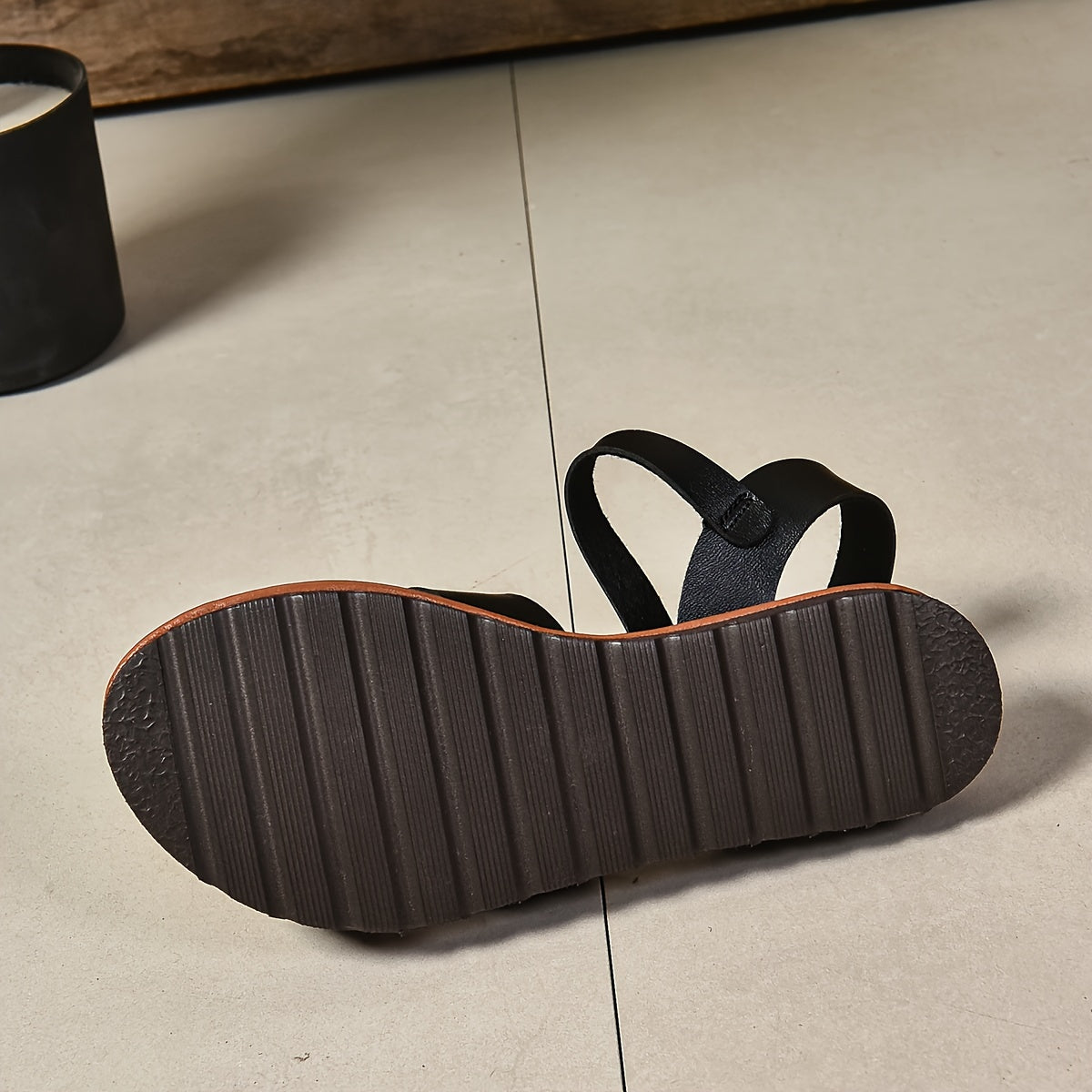 Women’s Roman Sandals Synthetic Open-Toe Casual Beach Shoes