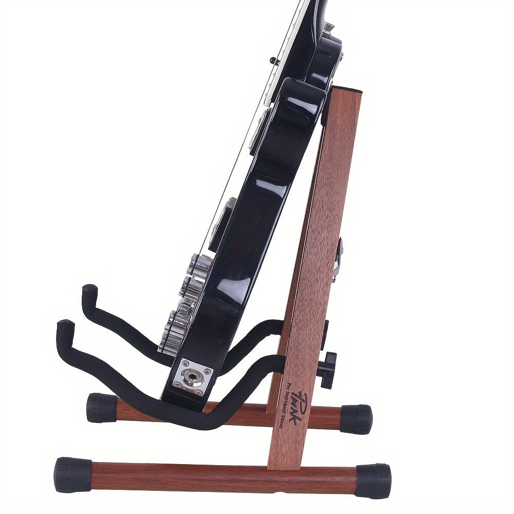 Soporte de madera para guitarra acústica, eléctrica, bajo y banjo ajustable y portátil