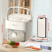 Portable Handheld Ice Maker White Brown Compact Battery-Free Ice Cubes