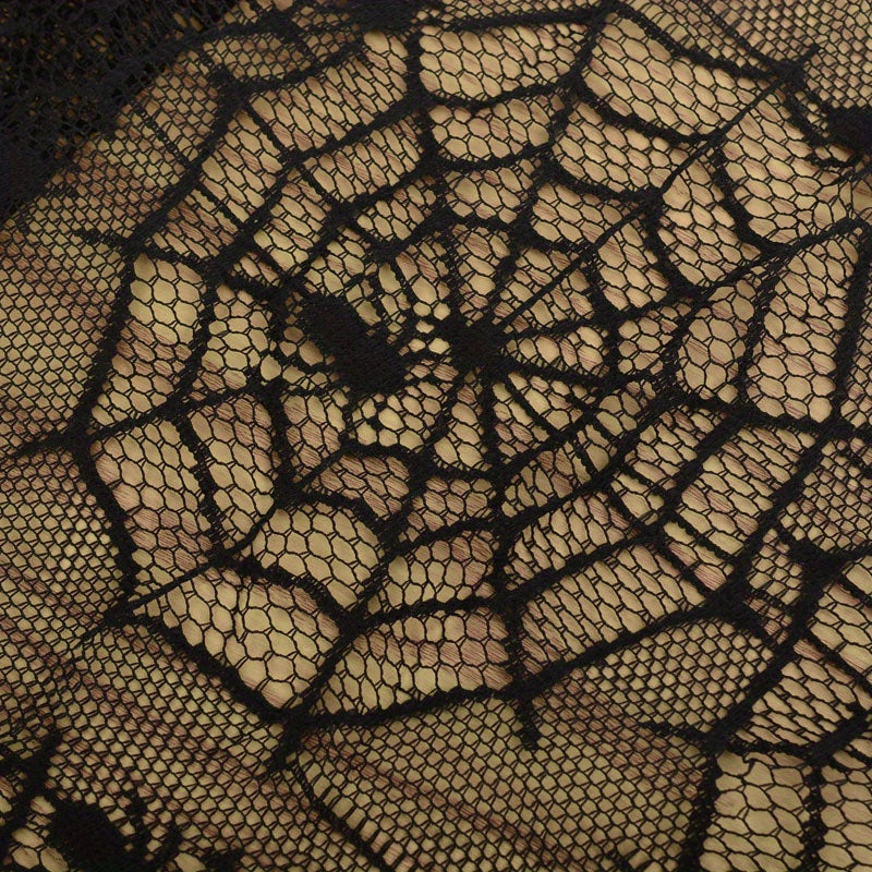 1 dona Halloween stol chiziq, qora dantel dizayni va ruh mavzusi bilan. Halloween, partiyalar va bayramlar uchun stolni bezash uchun mukammal. Uyingizning dekoriga qo'shimcha qo'rqinchli tuyg'u berish yoki sovg'a sifatida ajoyib.