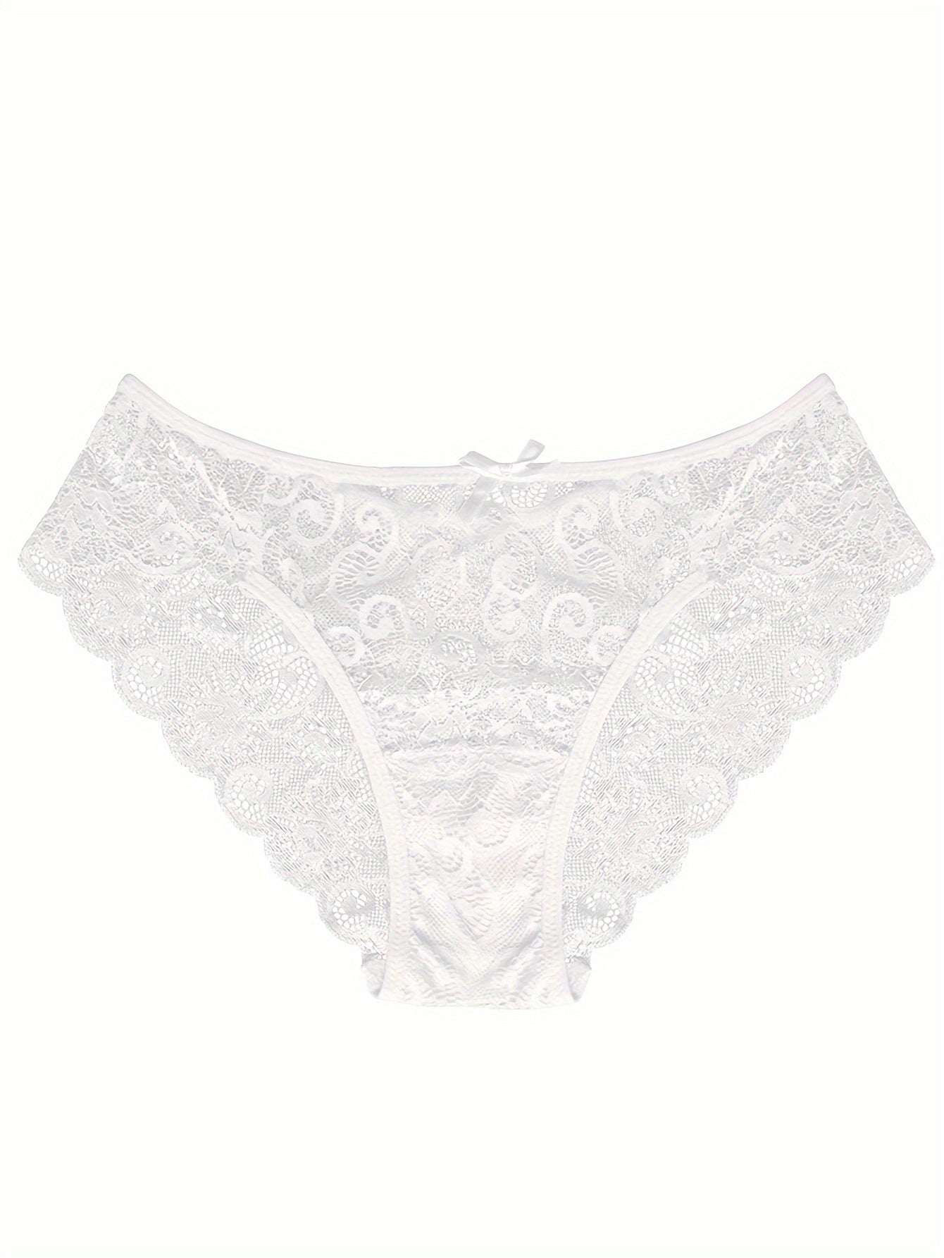 Set of Five Women's Lace Hollow Waist Briefs Lingerie Set