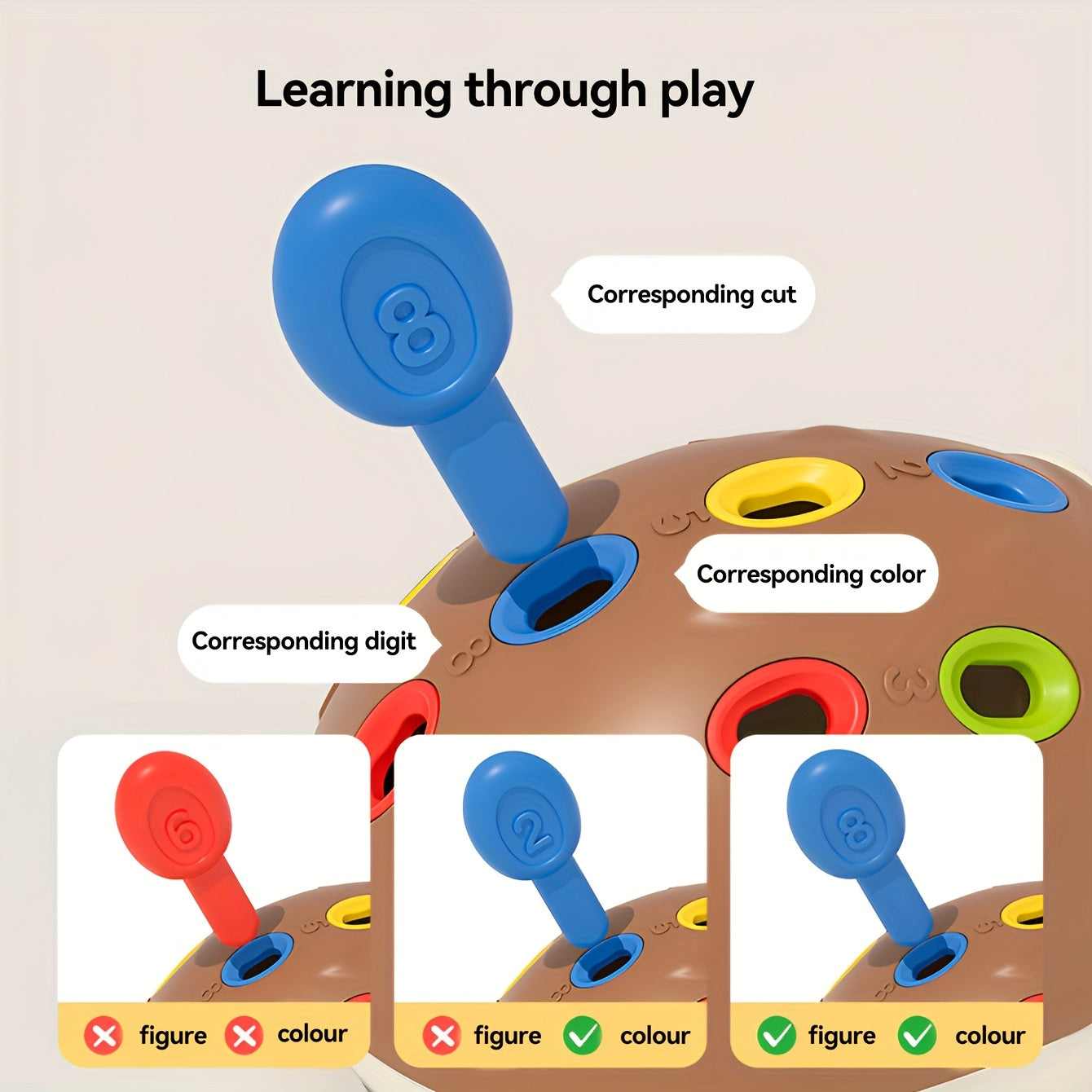 Kids Educational Hedgehog Puzzle Toy for Number Matching and Learning Made of ABS Plastic for Toddlers